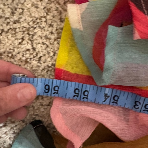 Colorful Abstract Print Maxi Dress Boho Resort Vacation European Summer M - Picture 13 of 13